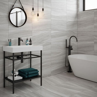 Voyage Grey Matt Porcelain Wall & Floor Tile 300mm x 600mm (6 per Box)