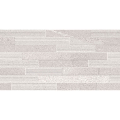 Norwick White Décor Gloss Ceramic Wall Tile 595mm x 295mm (8 per Box)