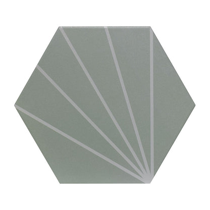 Sunburst Mint Matt Porcelain Wall & Floor Tile 232mm x 267mm (16 per Box)