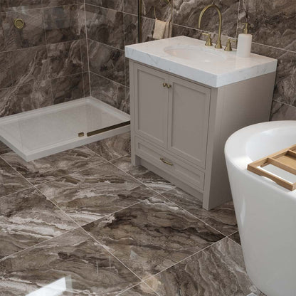 Kore Slate Grey Polished Porcelain Wall & Floor Tile - All Sizes