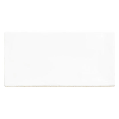 Handmade White Gloss Ceramic Wall Tile - All Sizes