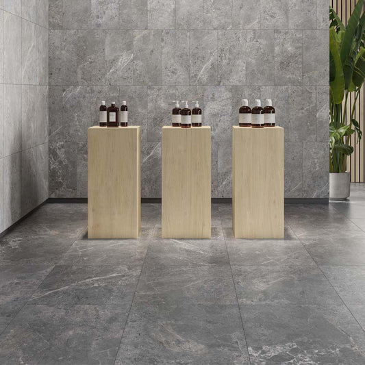 Bosco Grey Matt Porcelain Wall & Floor Tile 597mm x 597mm (4 per Box)