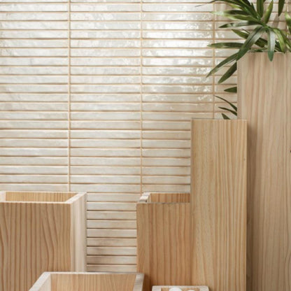 Maya Linear Pearl Wall Tile 350mm x 350mm (12 per Box)