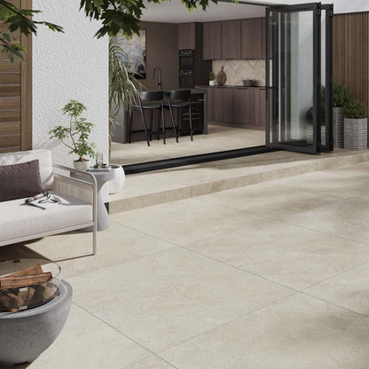 Slate Mix Cream Porcelain Outdoor Floor Tile 1000mm x 1000mm x 20mm