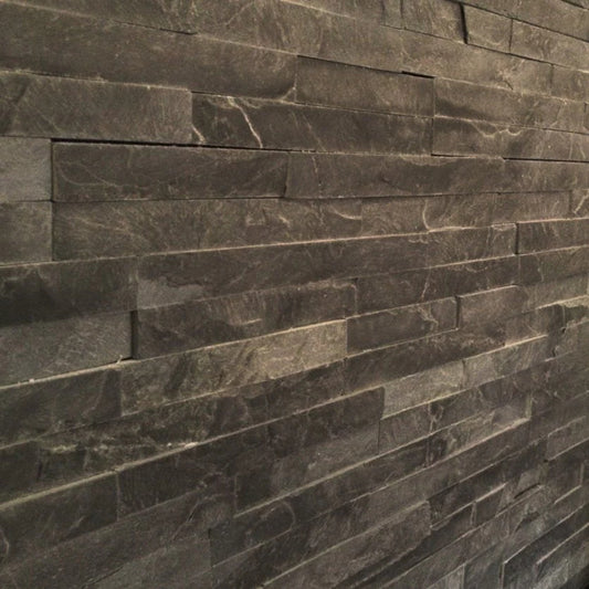 Black Sparkle Slate Split Face Cladding 360mm x 100mm (8 per Box)