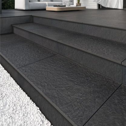 Minster Black Matt Edging Outdoor Paving Tile 900mm x 150mm (4 per Box)