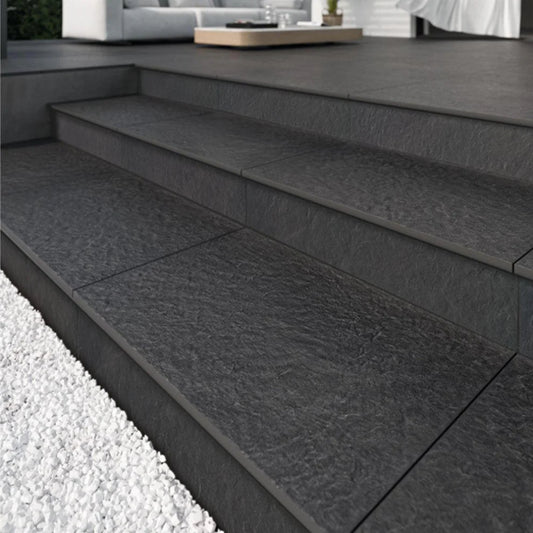 Minster Black Matt Edging Outdoor Paving Tile 900mm x 150mm (4 per Box)