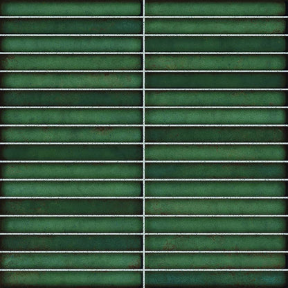 Maya Linear Emerald Gloss Ceramic Wall Tile 350mm x 350mm (12 per Box)
