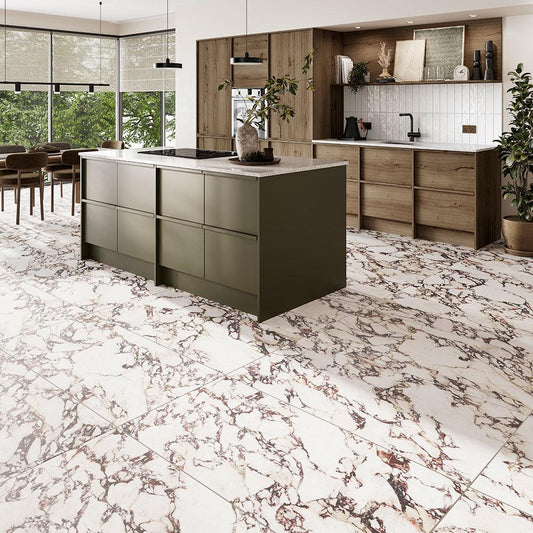 Calacatta Viola Matt Porcelain Wall & Floor Tile 600mm x 1200mm (2 per Box)