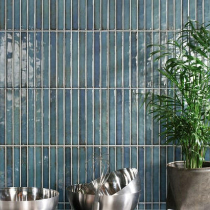 Maya Linear Turquoise Wall Tile 350mm x 350mm (12 per Box)