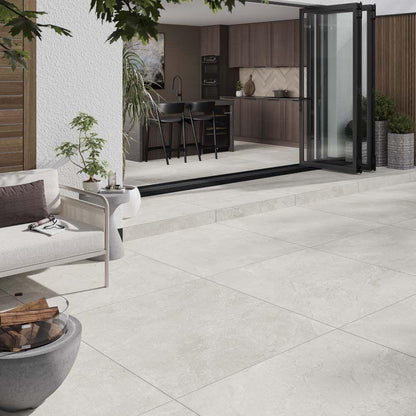 Slate Mix White Porcelain Outdoor Floor Tile 1000mm x 1000mm x 20mm