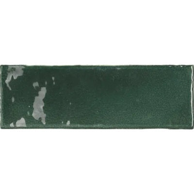 Vermont Brick Ceramic Gloss Green Wall Tile 75mm x 230mm (Free Sample)