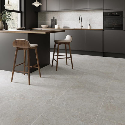 Genesis Light Grey Porcelain Wall & Floor Tile 298mm x 600mm (7 per Box)