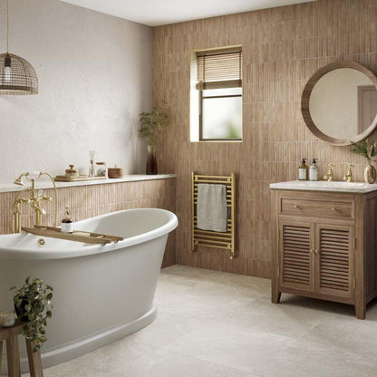 Slate Mix Cream Porcelain Wall & Floor Tile 600mm x 600mm (3 per Box)