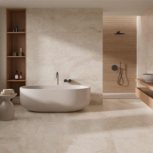 Taj Mahal Matt Porcelain Wall and Floor Tile 600mm x 1200mm x 9mm (2 per Box)