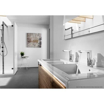 L90 Chrome Side Lever Bidet Mixer Tap With Pop-Up Waste - Roca