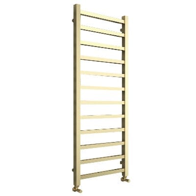 Mineral Square Bar Brushed Brass Towel Rail - All Sizes - Aqua