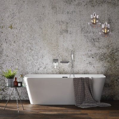 Mono Back to Wall Luxury Freestanding Bath - 1700mm x 800mm - Aqua