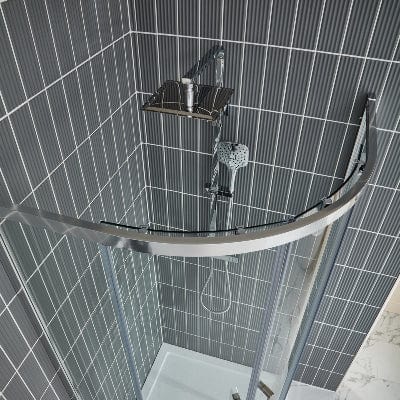Purity Curved Quadrant Shower Enclosure with 2 Sliding Doors - All Sizes - Aquaglass