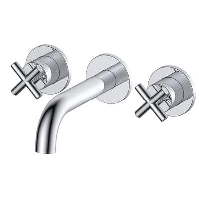 Ella 3 Hole Wall Mounted Basin Mixer - RAK Ceramics
