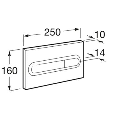 PL1 In-Wall Dual Toilet Flush Plate - All Colours - Roca