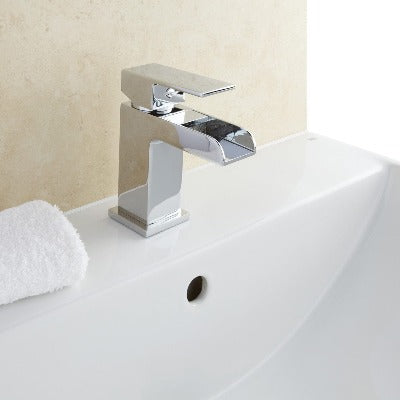 Stream Chrome Basin Mixer w/ Click-Clack Waste - All Sizes - Aqua