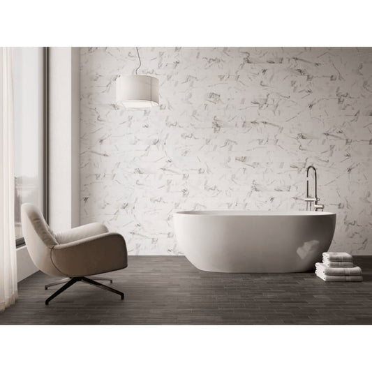 Tattoo Matt White Marble Effect 75mm x 300mm (Free Sample)