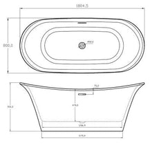 Load image into Gallery viewer, Bow Traditional Freestanding Double Ended Bath w/ Integrated Waste - All Colours - Aqua
