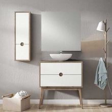 Load image into Gallery viewer, Kompass 2 Drawer Vanity Unit Oak/White &amp; Lavabo Garbo Wash Basin - Aqua
