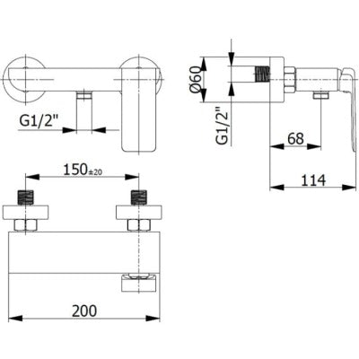 Move Exposed Chrome Mixer Shower Valve - Aqua