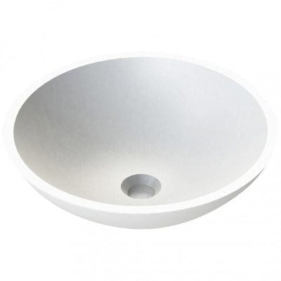 Prince 380mm Round Solid Surface Stone Basin - Aqua