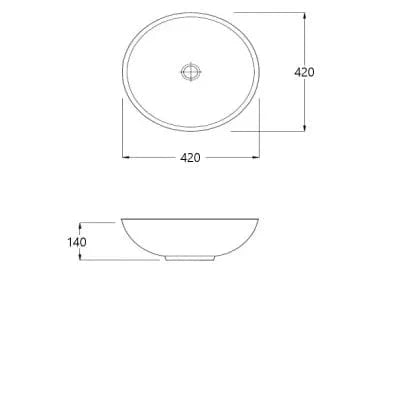 Prince Round Solid Surface Stone Basin - All Sizes - Aqua