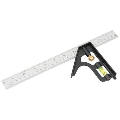 300mm METRIC AND IMPERIAL COMBINATION SQUARE - Draper Combination Square