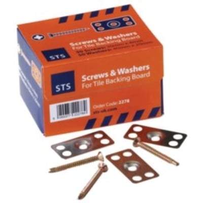 STS Screws & Washers for Tile Backing Board - Pack of 50 - STS UK