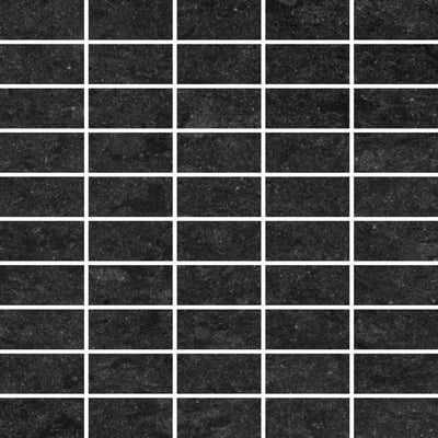 Lounge Black Unpolished Mosaic Tile Sheet