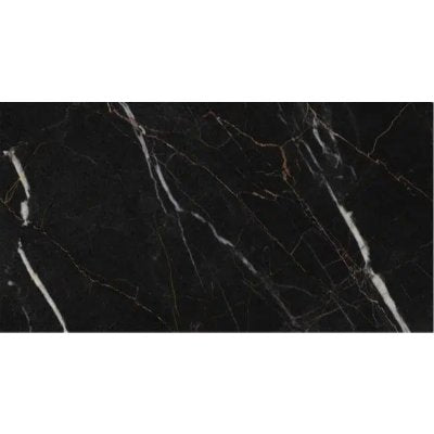 Marquina Polished Porcelain Wall and Floor Tile (2 per Box)