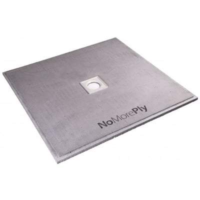 NoMorePly Wetroom Tray with Centre Drain - 1m x 1m - NoMorePly