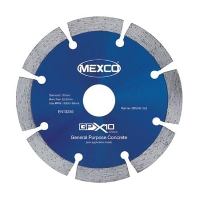 Concrete X10 GPX1011522 Diamond Blade x 115mm