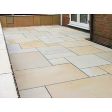 Load image into Gallery viewer, Chivas Mint Fossil Sandstone Paving Pack (19.50m2 - 66 Slabs / Mixed Pack)
