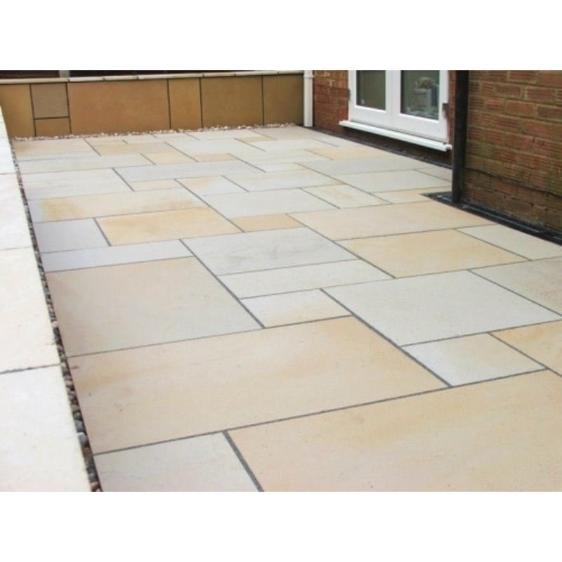 Chivas Mint Fossil Sandstone Paving Pack (19.50m2 - 66 Slabs / Mixed Pack)