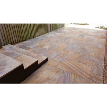Chivas Rainbow Sandstone Paving Pack (19.50m2 - 66 Slabs / Mixed Pack)