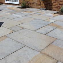 Load image into Gallery viewer, Traditional Yorkshire Swirl Sandstone Paving Pack (19.50m2 - 66 Slabs / Mixed Pack)
