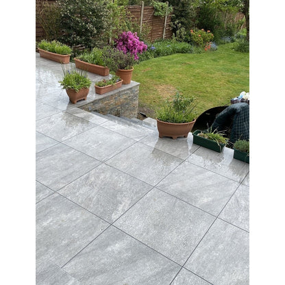 Lake Quartz Grey Vitrified Porcelain Paving Pack - All Sizes