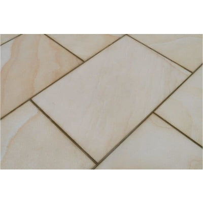 Misty Mint Fossil Sandstone Paving Pack (19.50m2 - 66 Slabs / Mixed Pack)