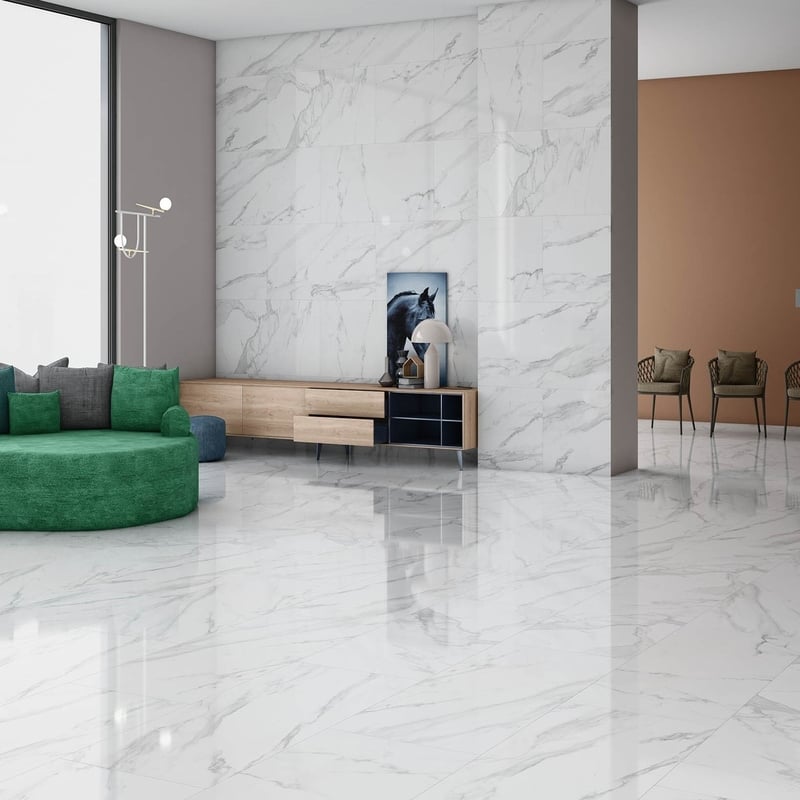 Tech-Marble White Statuario (Polished Finish) - All Sizes