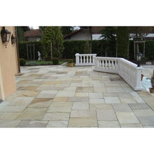 Load image into Gallery viewer, Traditional Mint Fossil Sandstone Paving Pack (19.50m2 - 66 Slabs / Mixed Pack)
